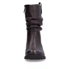 Бордовый полусапоги женские зимние Rieker