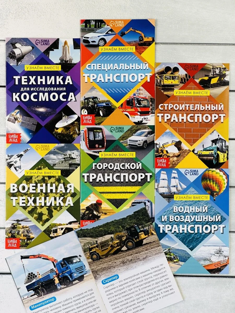 Набор 6шт Энциклопедия Природа Наука Анатомия Транспорт