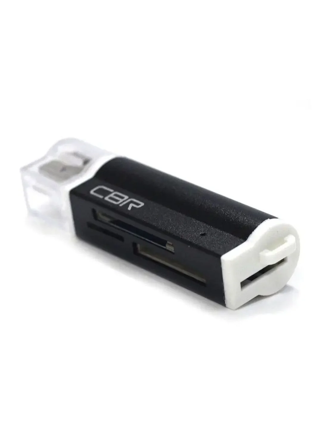 Черный картридер (card reader) USB 2.0 синий / черный