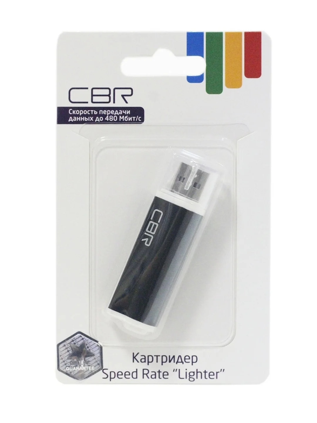 Черный картридер (card reader) USB 2.0 синий / черный