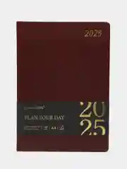 Ежедневник датированный 2025 Brauberg, планер планинг записная книжка А4, под кожу