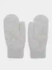 Серый варежки зимние, ангорковые, на плюше