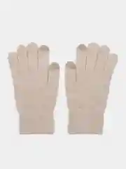 Кремовый перчатки трикотажные сенсорные