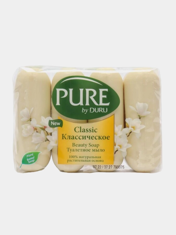 Мыло 4 шт PURE by DURU классическое