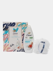 DOVE Подарочный набор Нежное очищение: Крем-гель для душа Инжир и Апельсина 250мл+Мочалка