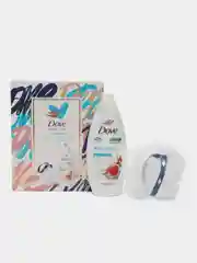 DOVE Подарочный набор Нежное очищение: Крем-гель для душа Инжир и Апельсина 250мл+Мочалка