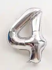 Серебряный воздушный шар цифра, 40 дюймов