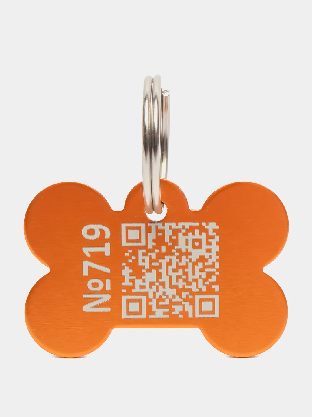 Желтый адресник с qr кодом для защиты от пропажи питомца