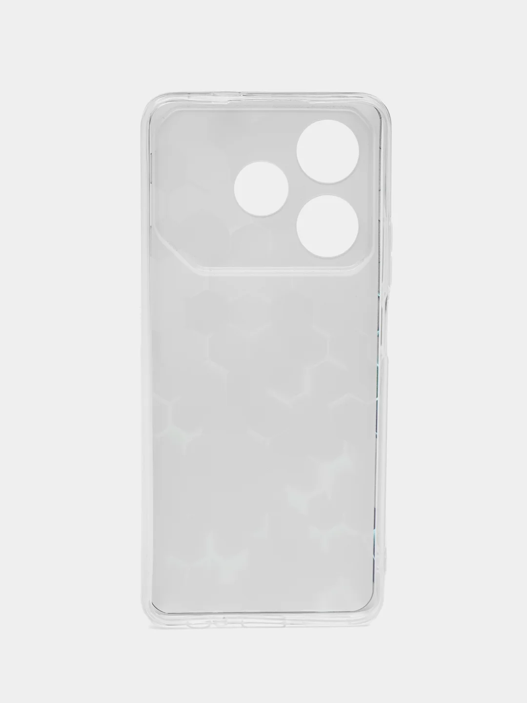 Бирюзовый чехол на Tecno Pova 6 Neo / Техно Пова 6 Нео прозрачный, с принтом, защита камеры