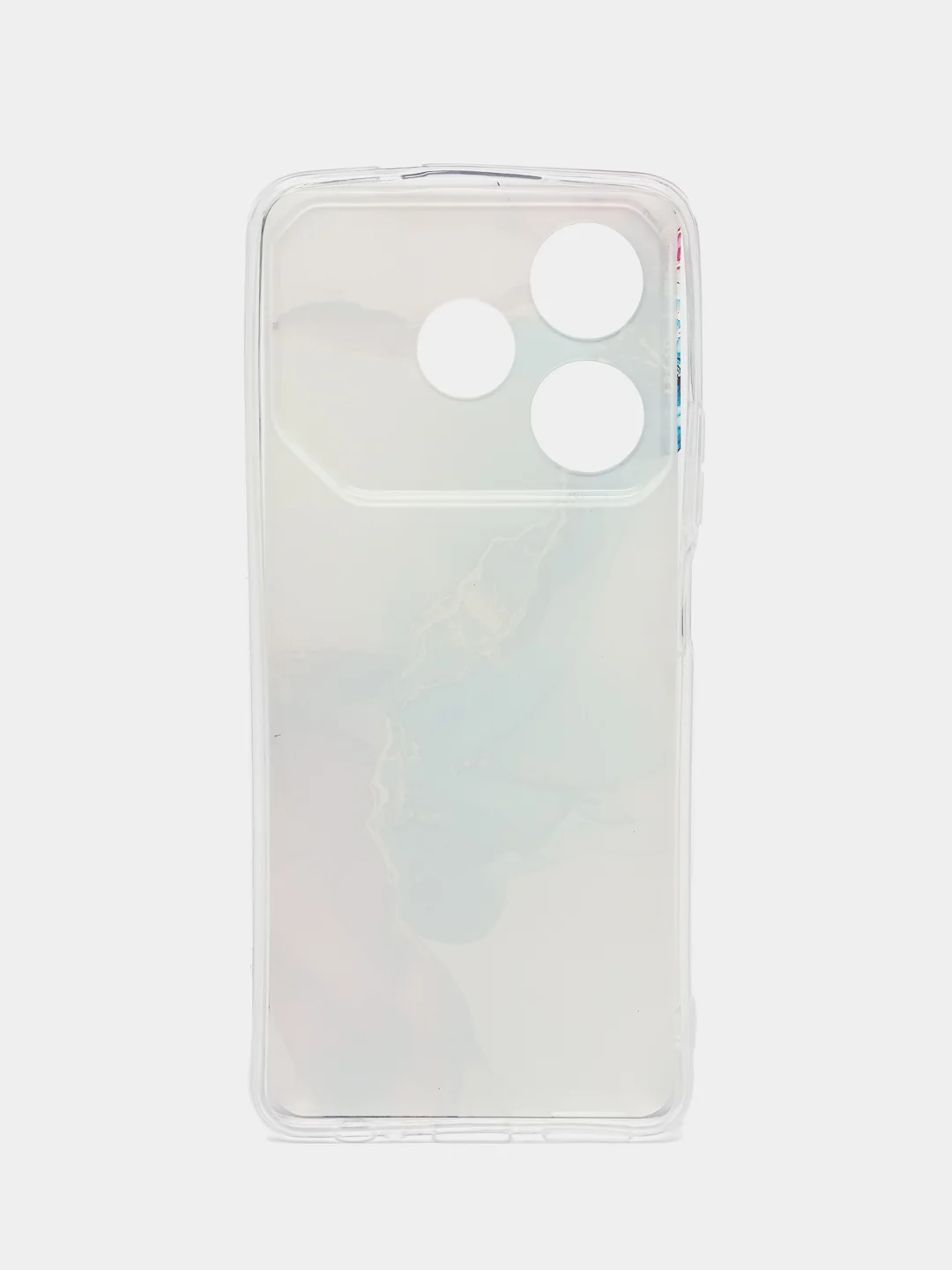 Ледяной чехол на Tecno Pova 6 Neo / Техно Пова 6 Нео прозрачный, с принтом, защита камеры