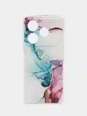 Ледяной чехол на Tecno Pova 6 Neo / Техно Пова 6 Нео прозрачный, с принтом, защита камеры