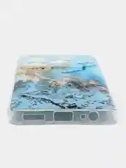Голубой чехол на Tecno Pova 6 Neo / Техно Пова 6 Нео прозрачный, с принтом, защита камеры