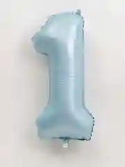 Розовый воздушный шар цифра 32 дюйма розовый, голубой