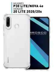 Прозрачный чехол для Honor 20S, 20 Lite 2020, Huawei P30 Lite, Nova 4e противоударный ROSCO с углами