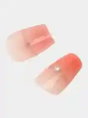 Белый накладные ногти с дизайном и клеем, набор накладных ногтей