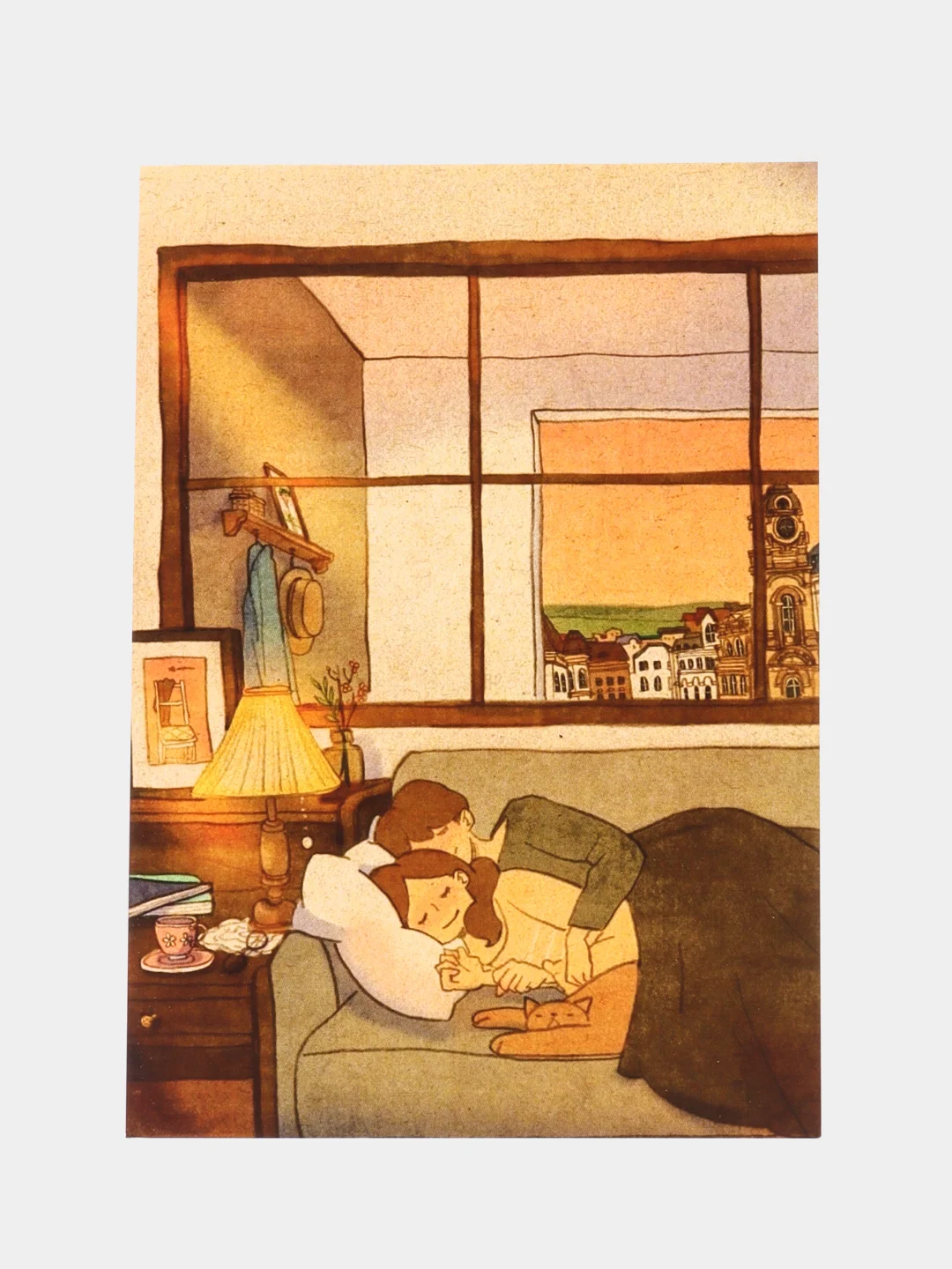 Коричневый открытка одностороннняя, 1 шт