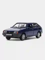 Синий машина "ВАЗ-2109 "СПУТНИК" 12 см, Технопарк, открываются передние двери и багажник, металл