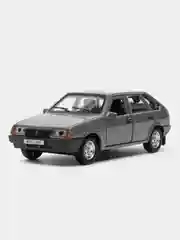 Серый машина "ВАЗ-2109 "СПУТНИК" 12 см, Технопарк, открываются передние двери и багажник, металл