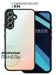 Чехол для Samsung Galaxy A34 пластиковый с силиконом ROSCO противоударный с защитой камер
