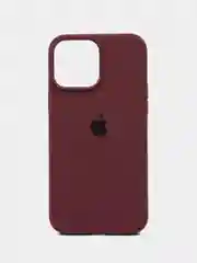 Бордовый чехол Silicone Case для iPhone 13Pro/ 13Pro Max, с закрытым низом
