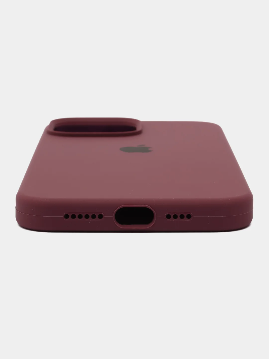 Бордовый чехол Silicone Case для iPhone 13Pro/ 13Pro Max, с закрытым низом