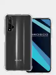 Прозрачный чехол для Honor 20, Huawei Nova 5T противоударный силиконовый ROSCO прозрачный с углами