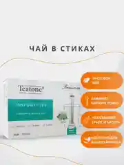 Чай зеленый TEATONE с мятой, 100 стиков 
