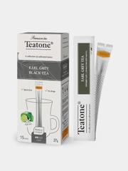 Чай черный TEATONE, аромат бергамота, 15 стиков по 1,8г