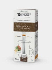 Чай чёрный TEATONE, Сибирский, с ароматом кедра и можжевельника, 15 стиков по 1,8 г