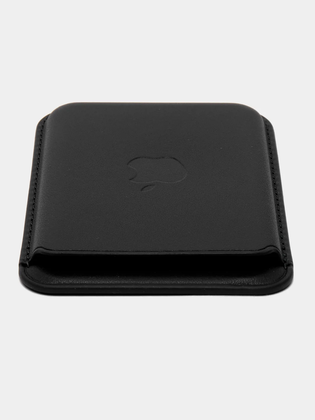Хром картхолдер (визитница) MagSafe Leather Wallet для Apple iPhone с логотипом