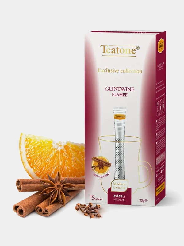 Чайный напиток TEATONE Глинтвейн, Exclusive, 15 стиков по 2 г