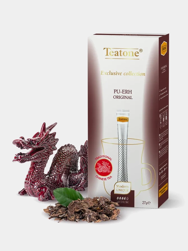 Чай черный TEATONE Пу-Эр Exclusive, 15 стиков по 1,8 г