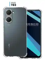 Прозрачный чехол для Vivo Y03, Y18 противоударный силиконовый ROSCO с усиленными углами защитой камер