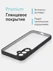 Прозрачный чехол для Samsung Galaxy A34 пластиковый с силиконом ROSCO противоударный с защитой камер