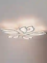 Белый светодиодная диммируемая люстра 3000-6500К 90Вт Glanzen LED-0090-FLOWER-white 35 кв.м 4 р