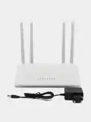 Белый роутер Wi-Fi двухдиапазонный 2,4 ГГц, 5 ГГц  1200 Мбит/с. 4 Антенны