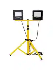 Желтый светодиодный прожектор на штативе 2x50 Вт GLANZEN FAD-0025-2X50 для освещения площадок