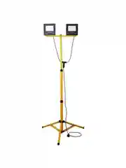 Желтый светодиодный прожектор на штативе 2x50 Вт GLANZEN FAD-0025-2X50 для освещения площадок
