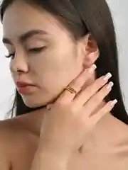 Золотой кольцо женское посеребренное