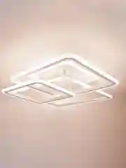 Светодиодная диммируемая люстра 3000-6500К 90Вт Glanzen LED-0090-SQUARE-white 35 кв.м 4 р