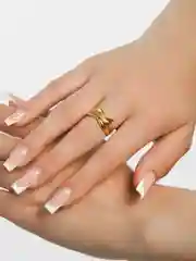 Золотой кольцо женское посеребренное