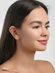 Золотой серьги каффы, набор 3 шт