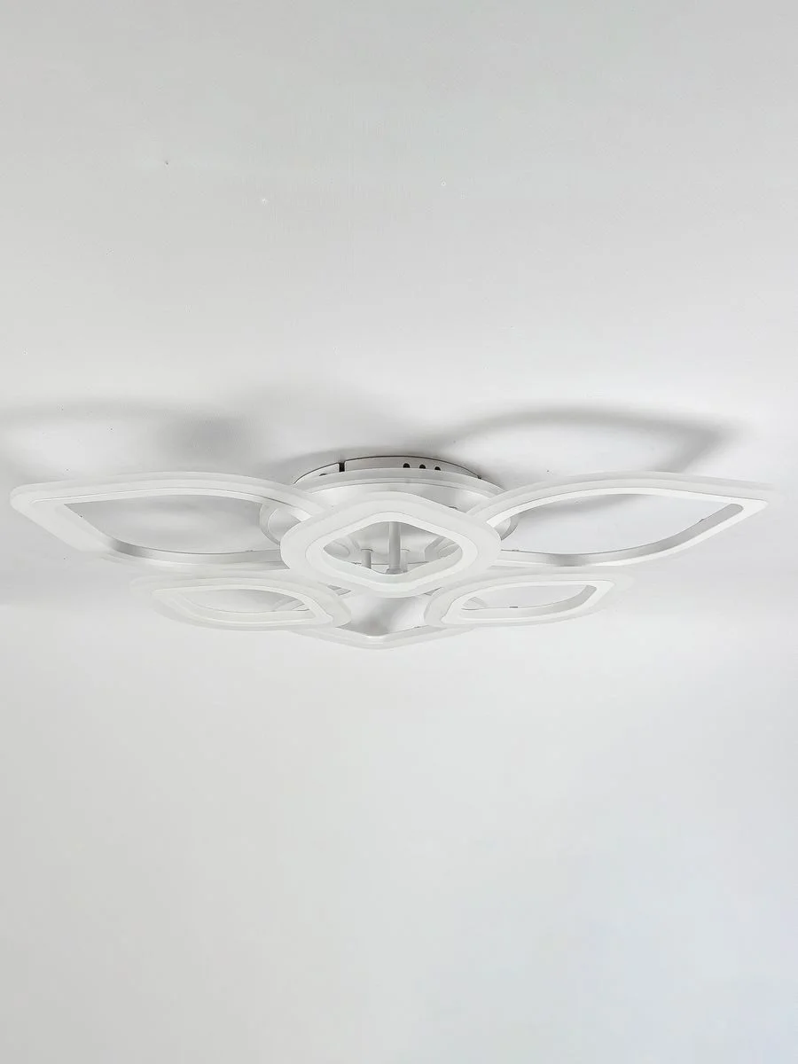 Белый светодиодная диммируемая люстра 3000-6500К 110Вт Glanzen LED-0100-LOTUS-white 35 кв.м 4 р