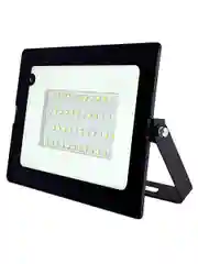 Черный светодиодный прожектор c датчиком движения GLANZEN 50 Вт IP65 6500К FAD-0013-50-SL