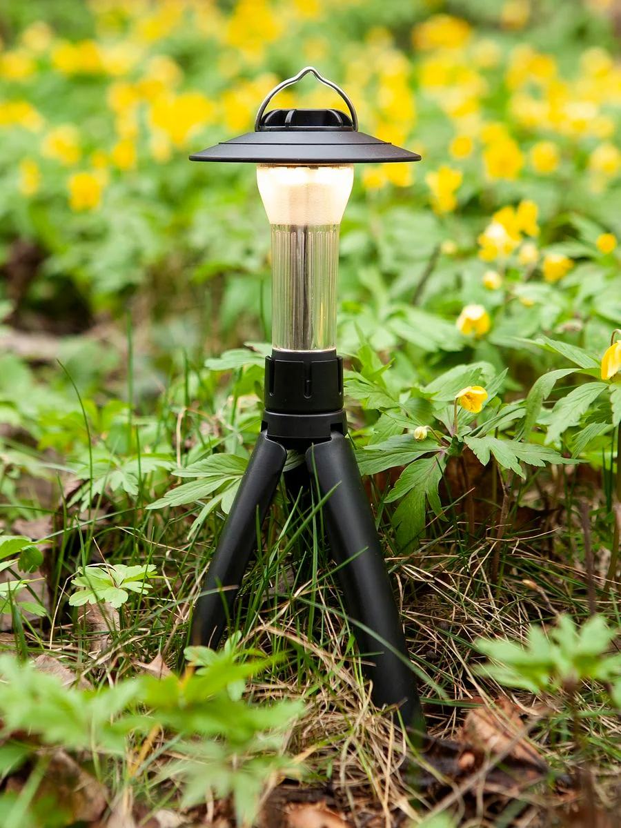 Черный светодиодный кемпинговый аккумуляторный с 3 режимами USB фонарь GLANZEN CFL-0005-100