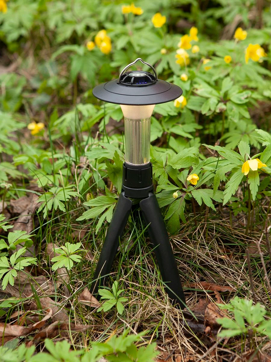 Черный светодиодный кемпинговый аккумуляторный с 3 режимами USB фонарь GLANZEN CFL-0005-100