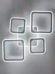 Белый светодиодная диммируемая люстра 3000-6500К GLANZEN 73Вт LED-0070-SQUARE-white 25кв.м 4 р