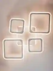 Белый светодиодная диммируемая люстра 3000-6500К GLANZEN 73Вт LED-0070-SQUARE-white 25кв.м 4 р