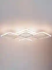 Светодиодная диммируемая люстра 3000-6500К GLANZEN 73Вт LED-0070-SQUARE-white 25кв.м 4 р