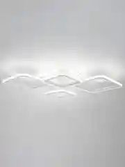 Белый светодиодная диммируемая люстра 3000-6500К GLANZEN 73Вт LED-0070-SQUARE-white 25кв.м 4 р